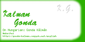 kalman gonda business card
